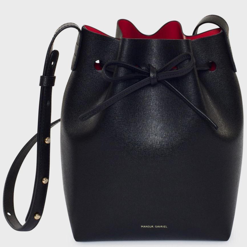 Women\'s Mansur Gavriel Mini Bucket Bags Black | AU 8965LC